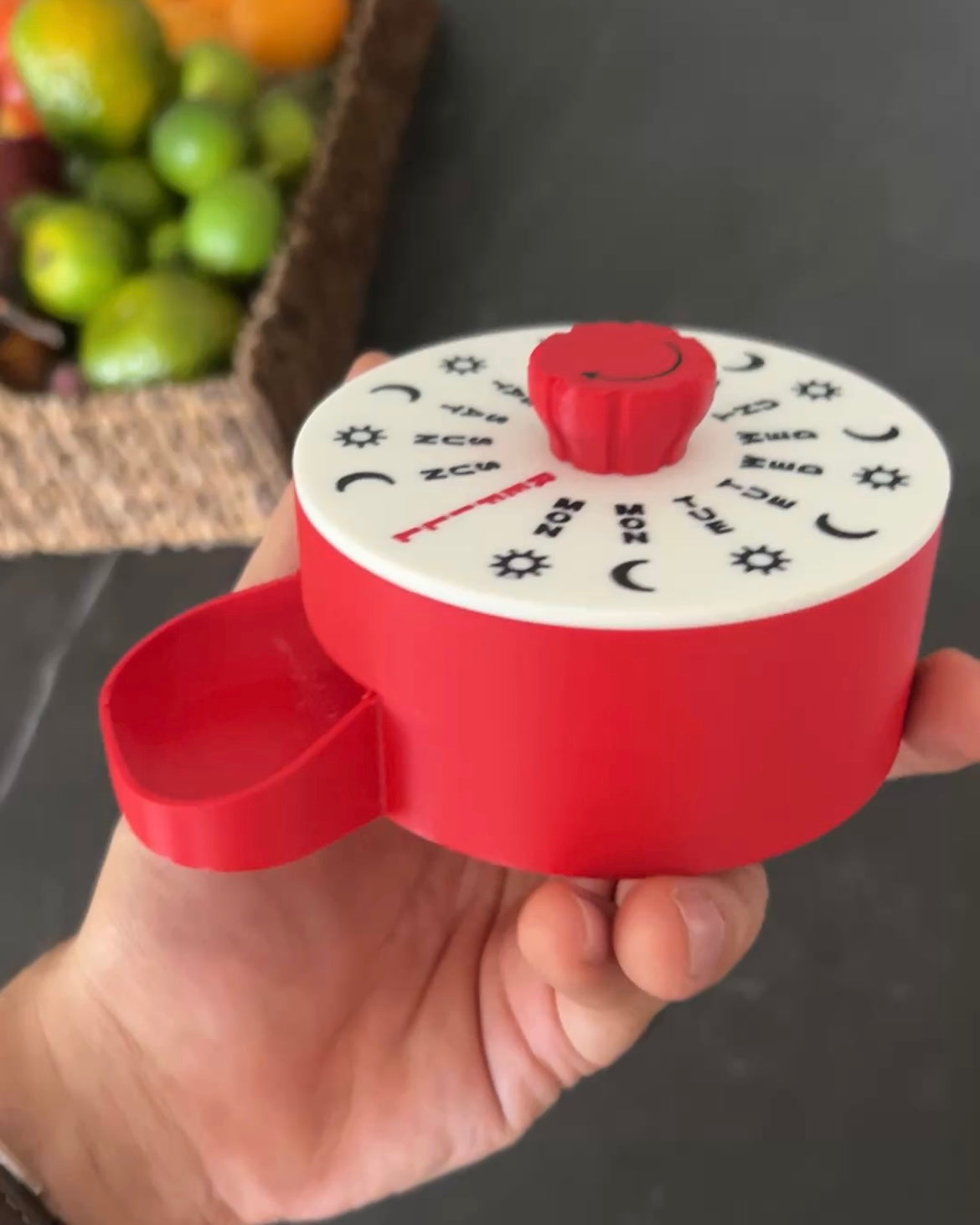 Pastillero Dispensador Rotatorio Día y Noche