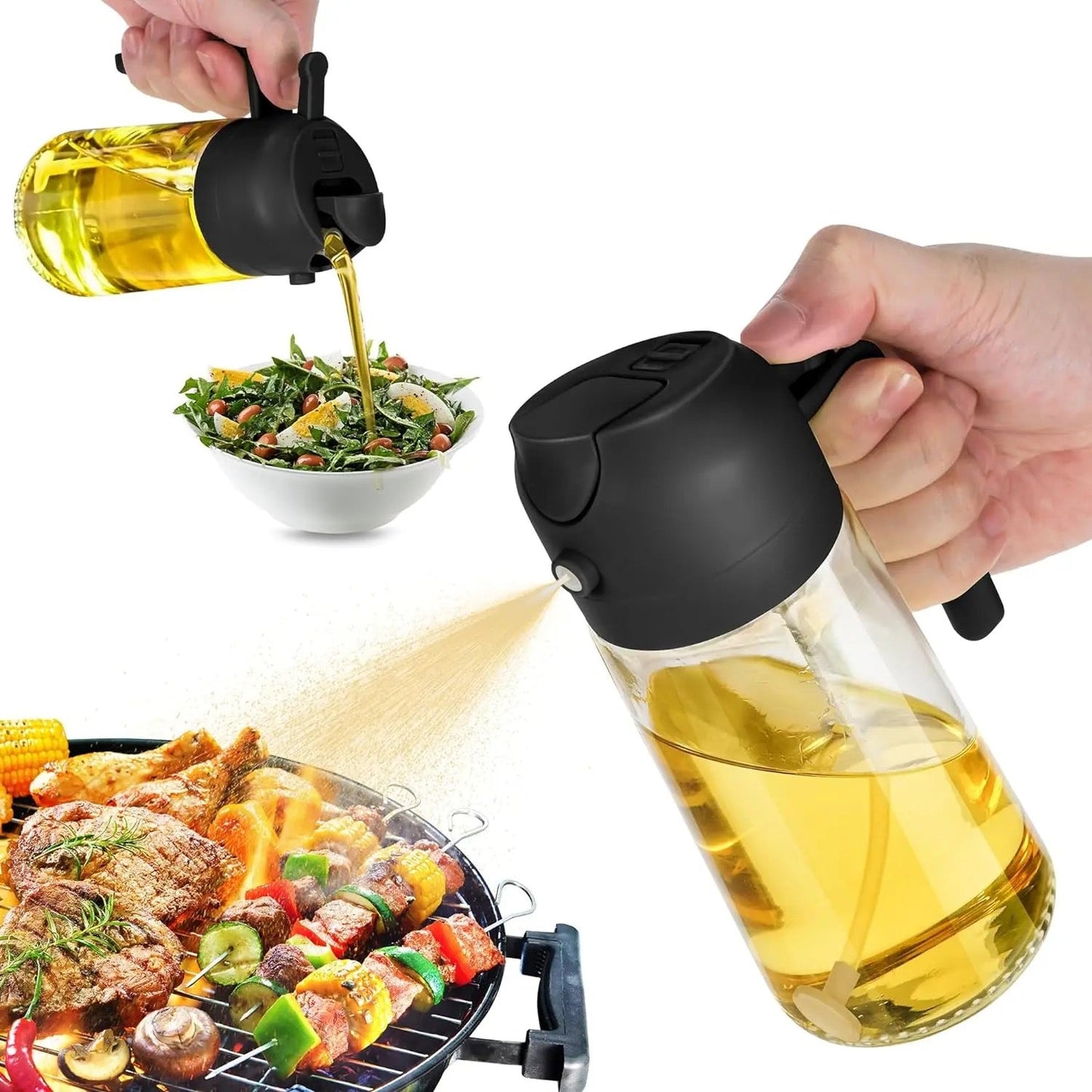 Botella para Aceite con Pulverizador en Spray - VERSELL