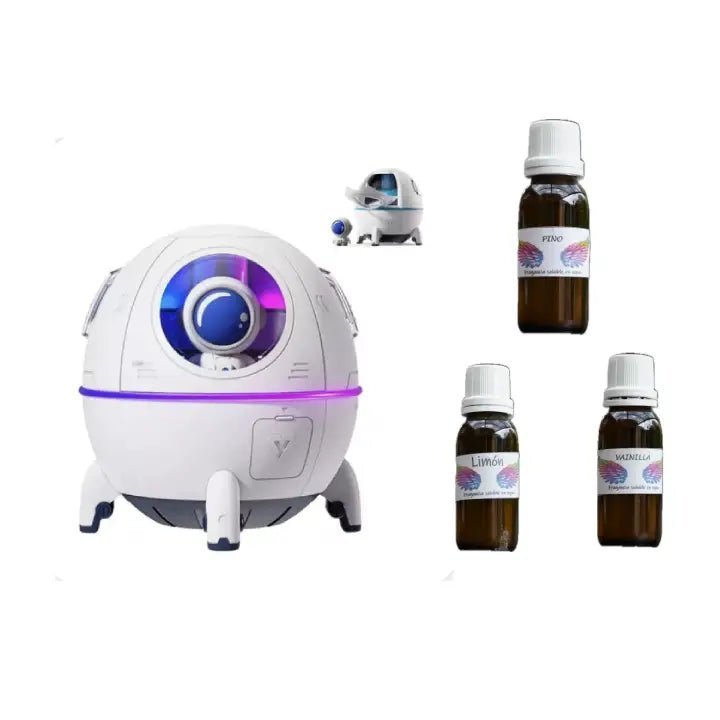 Humidificador Difusor de Aromas Cápsula de Astronauta con Figura de Silicona - VERSELL