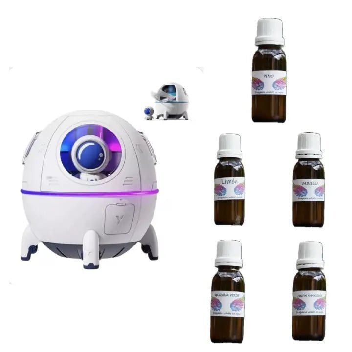 Humidificador Difusor de Aromas Cápsula de Astronauta con Figura de Silicona - VERSELL