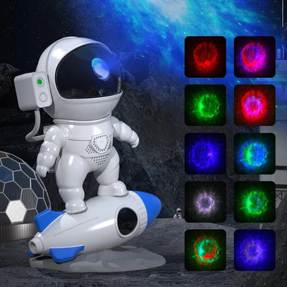 Lampara Proyector de Nebulosa y Estrellas Astronauta con Cohete - VERSELL